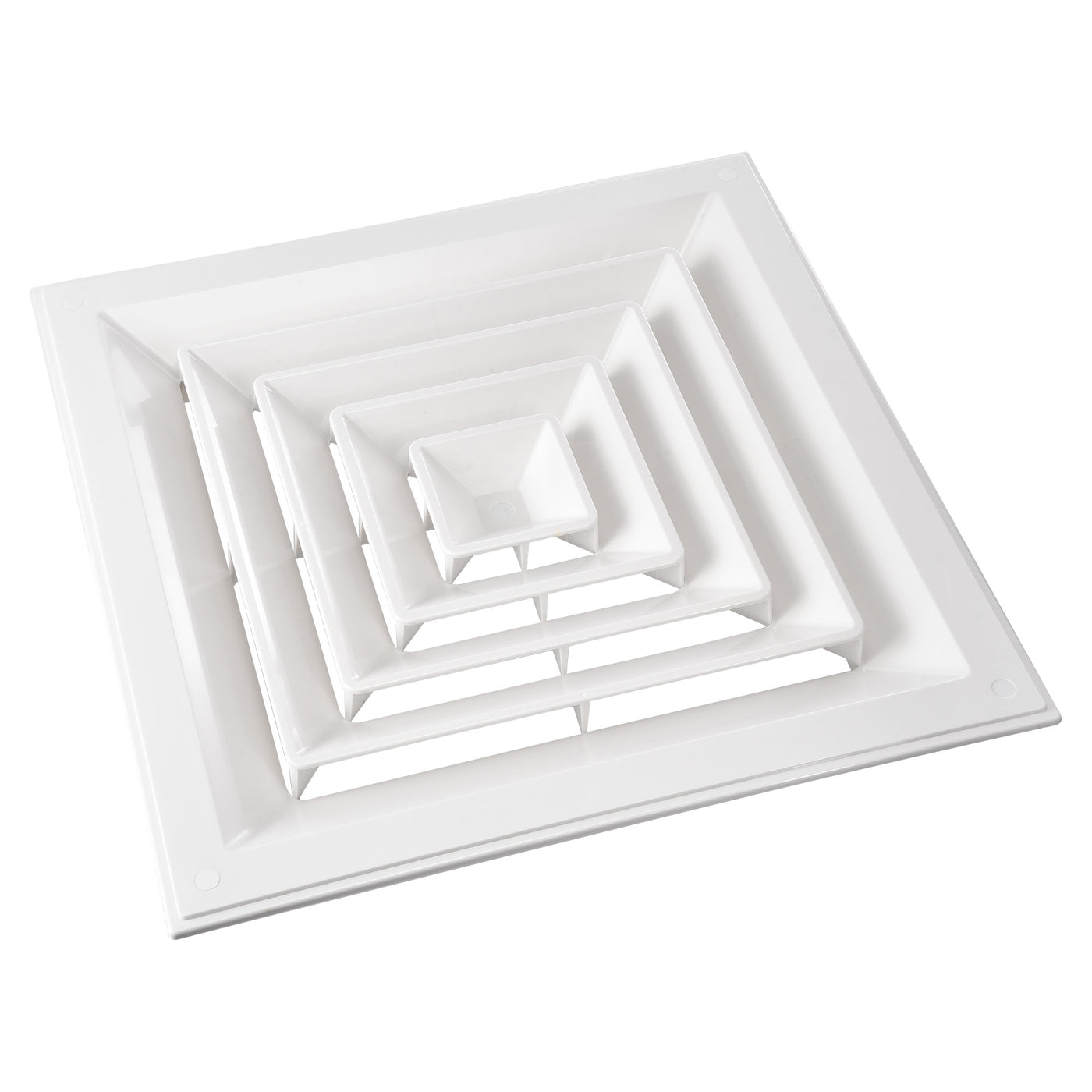uxcell Uxcell Square Air Vent Panel, 390x390mm, Duct Mounting Plate, for Heating Cooling Ventilation System, ABS Plastic, White