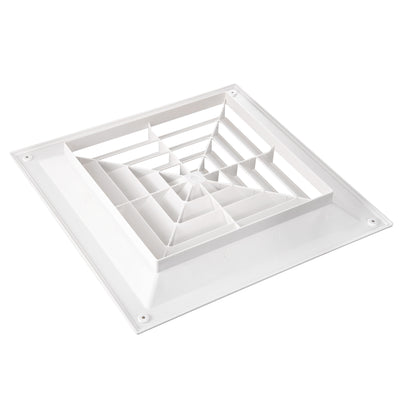 Harfington Uxcell Square Air Vent Panel, 390x390mm, Duct Mounting Plate, for Heating Cooling Ventilation System, ABS Plastic, White