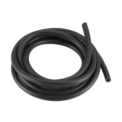 uxcell Uxcell Black Line Hose Tube 3mm(1/8") ID x 6mm(15/64") OD 4.92Ft/1.5M NBR Water Hose