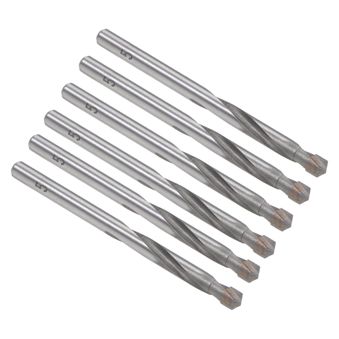 uxcell Uxcell 5mm Cemented Carbide Twist Drill Bits for Stainless Steel Copper Aluminum 6 Pcs
