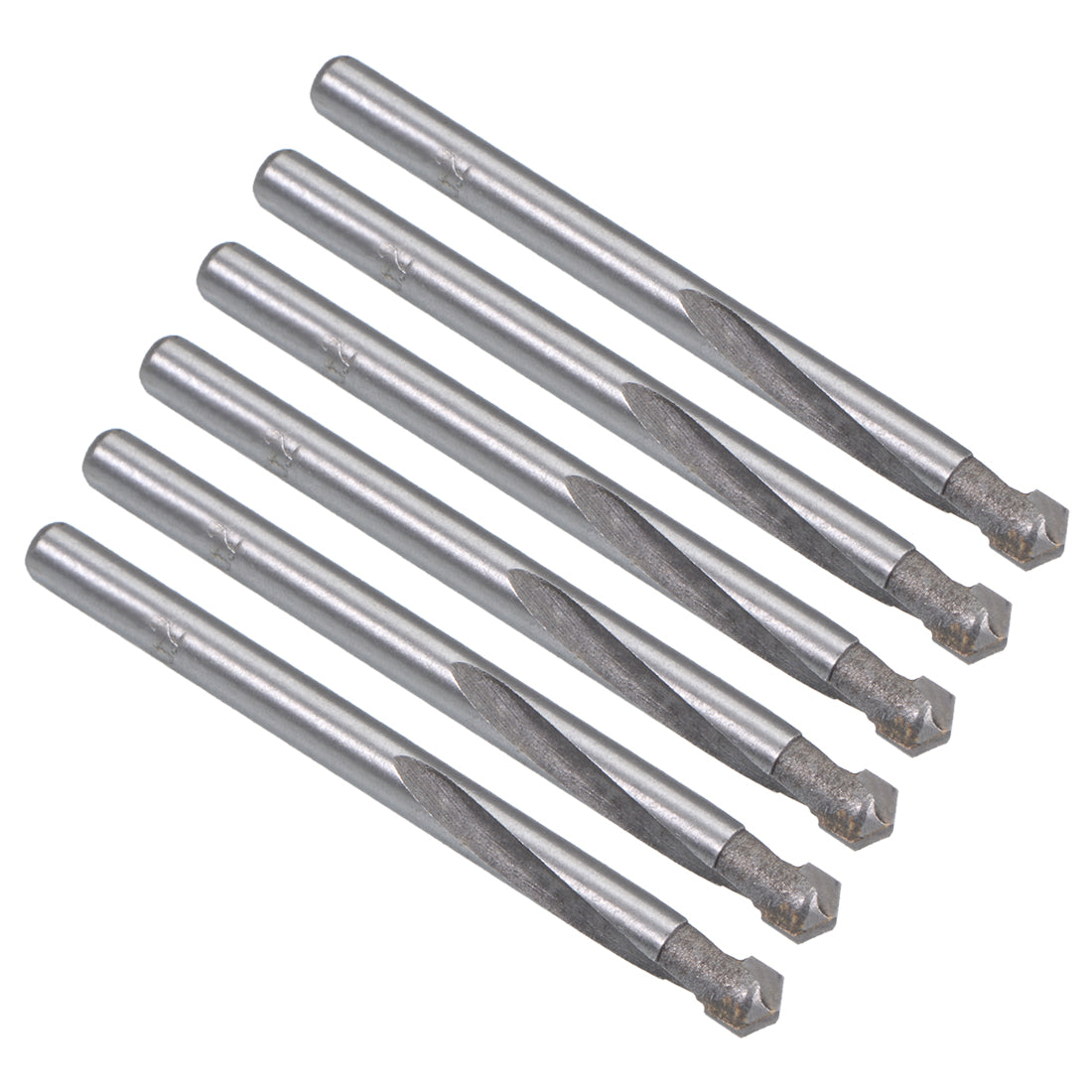 uxcell Uxcell 6.2mm Cemented Carbide Twist Drill Bits for Stainless Steel Copper Aluminum 6Pcs