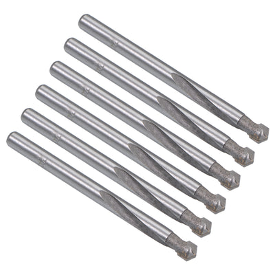 Harfington Uxcell 6.2mm Cemented Carbide Twist Drill Bits for Stainless Steel Copper Aluminum 6Pcs