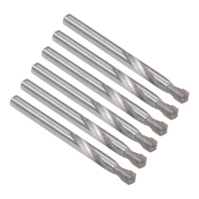 Harfington Uxcell 7mm Cemented Carbide Twist Drill Bits for Stainless Steel Copper Aluminum 6 Pcs