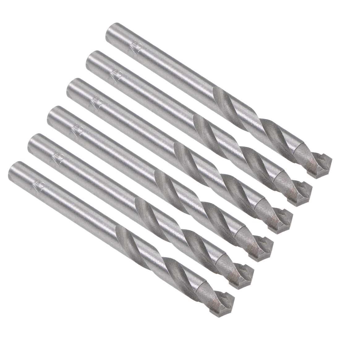 uxcell Uxcell 7.5mm Cemented Carbide Twist Drill Bits for Stainless Steel Copper Aluminum 6Pcs