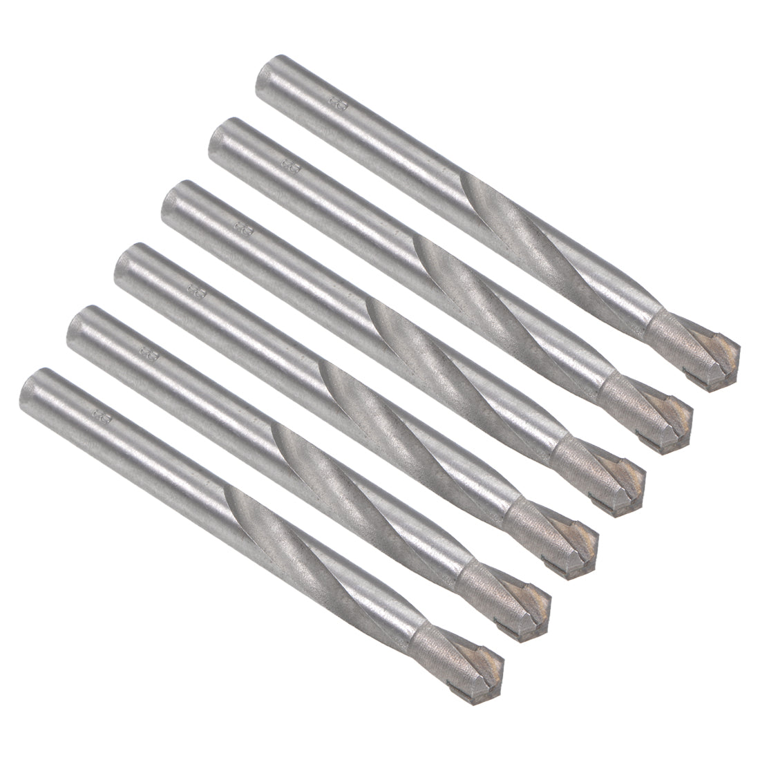 uxcell Uxcell 8mm Cemented Carbide Twist Drill Bits for Stainless Steel Copper Aluminum 6 Pcs