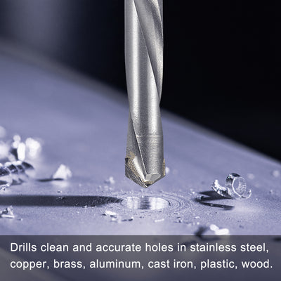 Harfington Uxcell 9mm Cemented Carbide Twist Drill Bits for Stainless Steel Copper Aluminum 2 Pcs