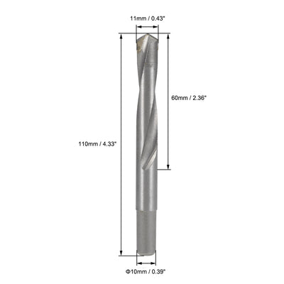 Harfington Uxcell 11mm Cemented Carbide Twist Drill Bits for Stainless Steel Copper Aluminum 2 Pcs
