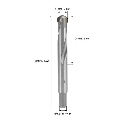 Harfington Uxcell 14mm Cemented Carbide Twist Drill Bits for Stainless Steel Copper Aluminum 2 Pcs