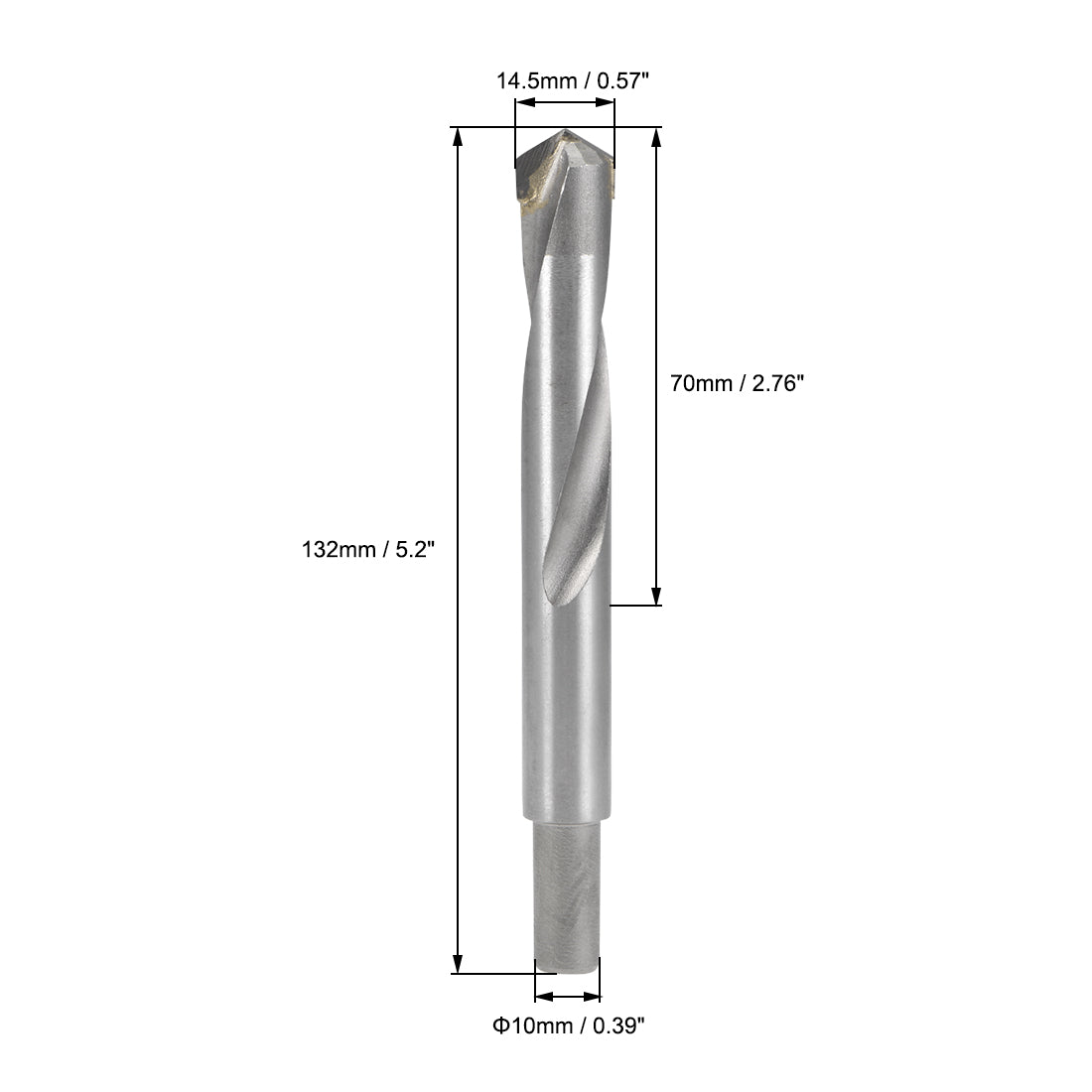 uxcell Uxcell 14.5mm Cemented Carbide Twist Drill Bit for Stainless Steel Copper Aluminum 2Pcs