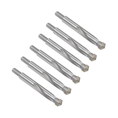 Harfington Uxcell 15mm Cemented Carbide Twist Drill Bits for Stainless Steel Copper Aluminum 6 Pcs