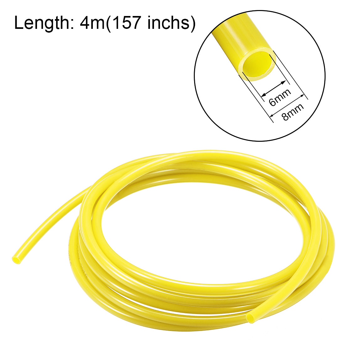 Uxcell Pneumatisch Rohr Luftbremsschlauch Luftlinie Rohrleitung 2.5mmID X 4mmOD X 10M Nylon PA12 Rot