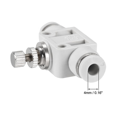 Harfington Uxcell Air Flow Control Valve, In-line Speed Controller Union Straight, 4mm Tube Outer Diameter 5Pcs
