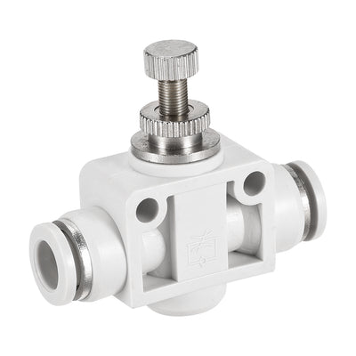 Harfington Uxcell Air Flow Control Valve, In-line Speed Controller Union Straight, 8mm Tube Outer Diameter