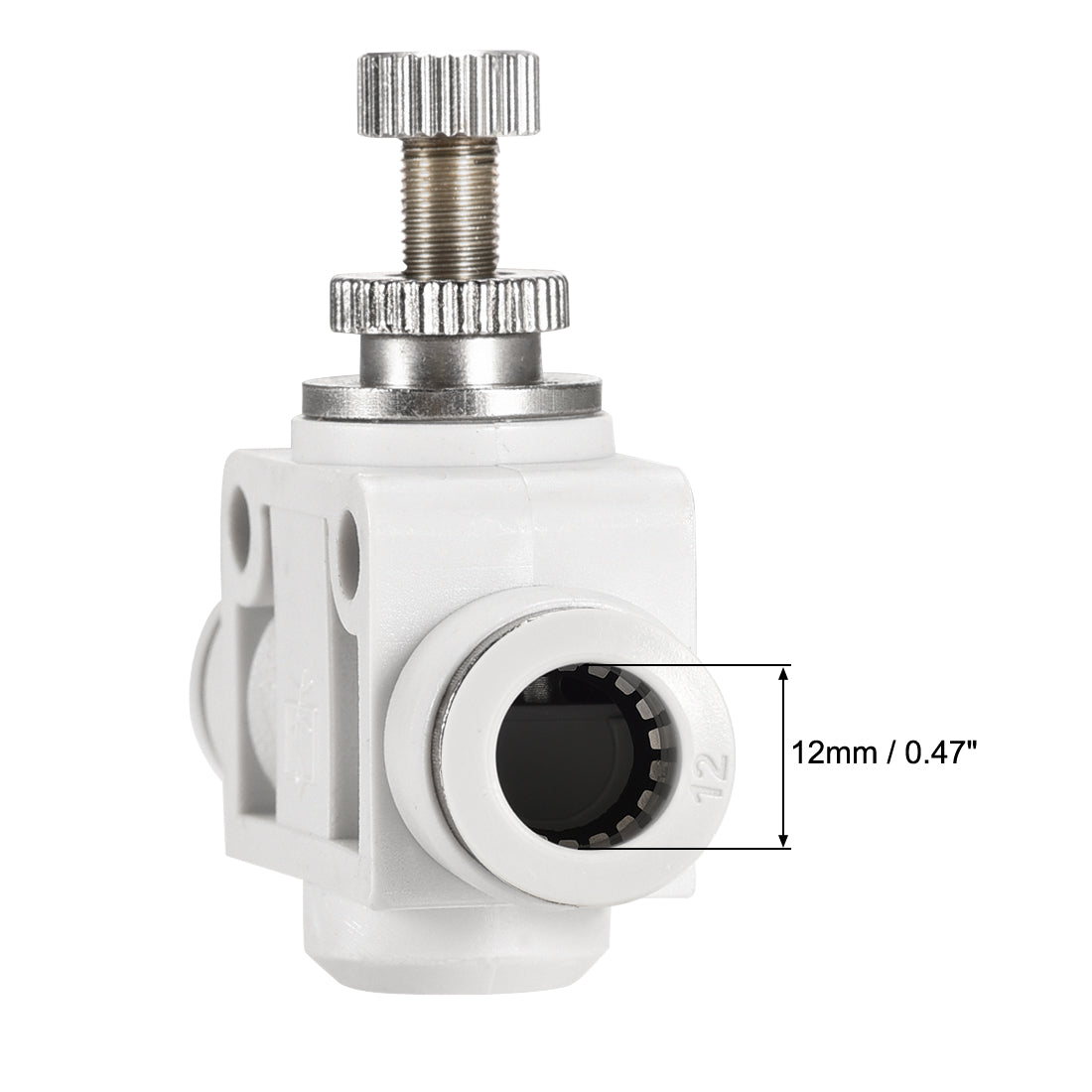 uxcell Uxcell Air Flow Control Valve, In-line Speed Controller Union Straight, 12mm Tube Outer Diameter