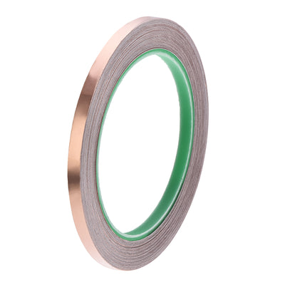 Harfington Uxcell Double Sided Conductive Tape Copper Foil Tape 6mm x 20m/65.6ft for EMI Shielding