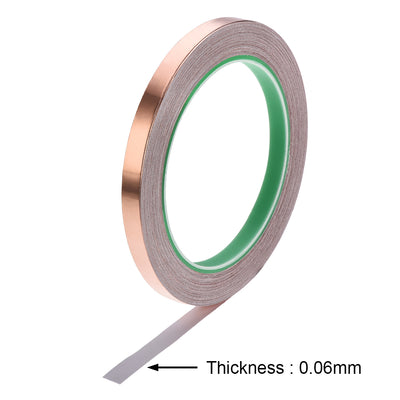 Harfington Uxcell 6mm,8mm,10mm Copper Foil Tape for EMI EMF and RFI Shielding 20m/65.6ft 1 Set