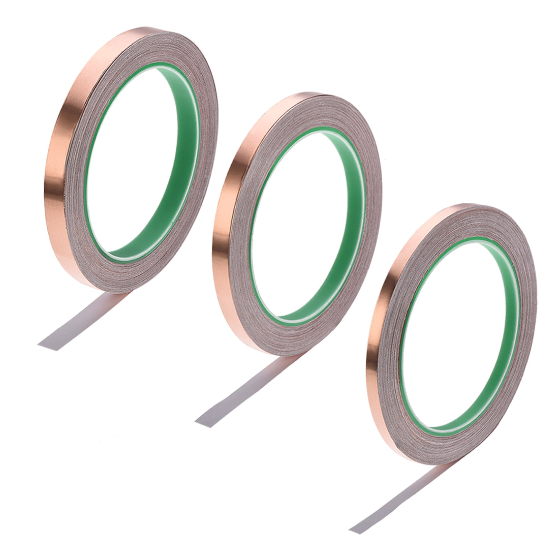 uxcell Uxcell 6mm,8mm,10mm Copper Foil Tape for EMI EMF and RFI Shielding 20m/65.6ft 1 Set