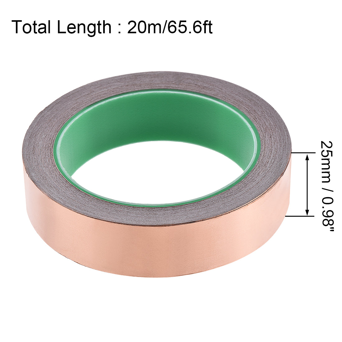 uxcell Uxcell Double Sided Conductive Tape Copper Foil Tape 25mm x 20m for EMI Shielding