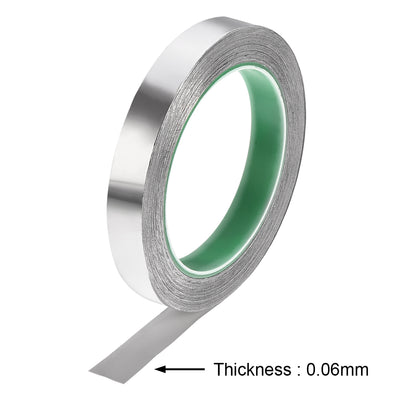 Harfington Uxcell 15mm Aluminum Foil Tape for HVAC,Patching Hot and Cold Air Ducts 20m/65.6ft