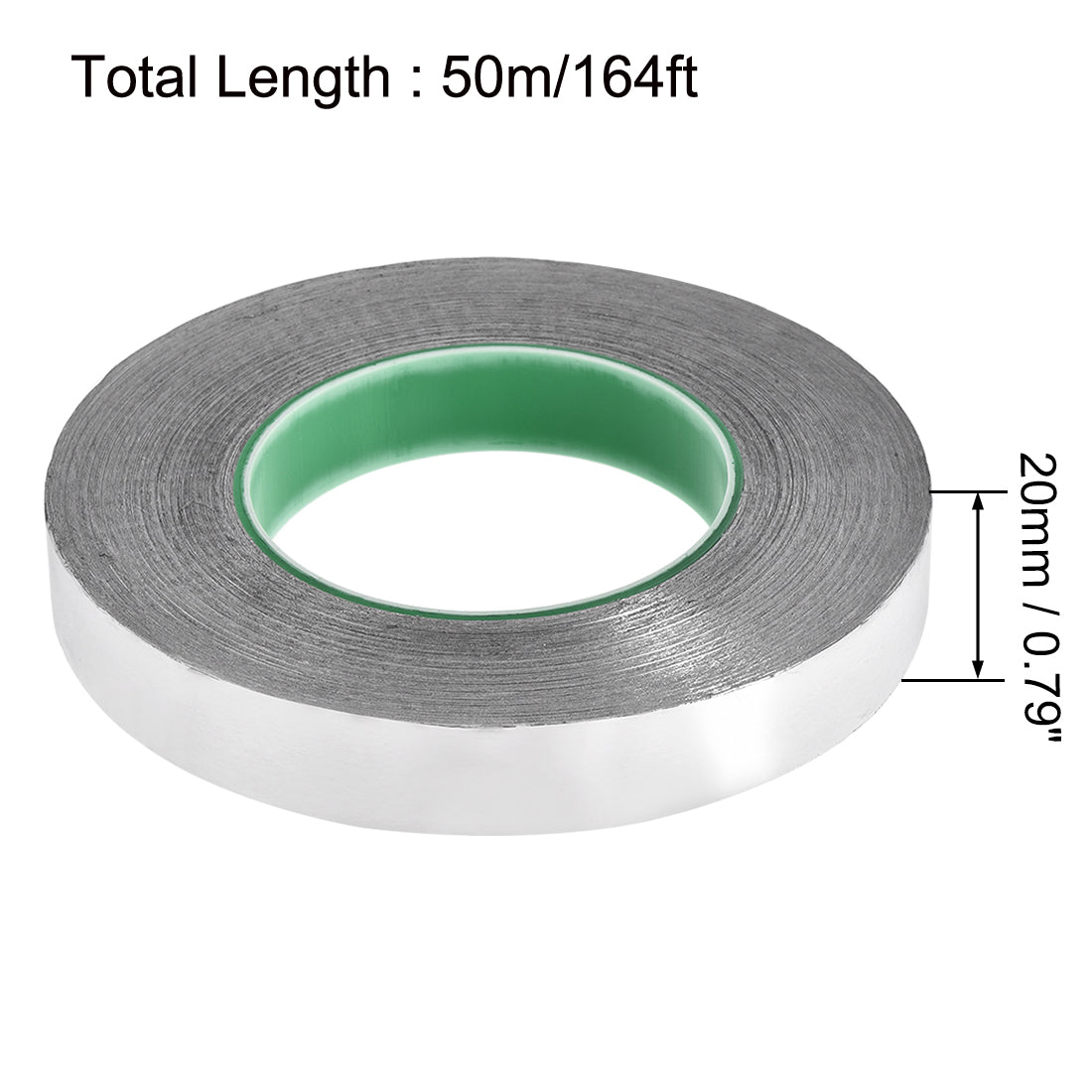 uxcell Uxcell 20mm Aluminum Foil Tape for HVAC,Patching Hot and Cold Air Ducts 50m/164ft