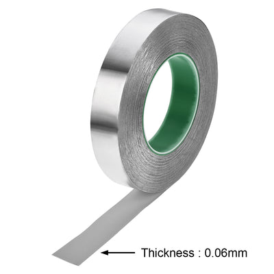 Harfington Uxcell 25mm Aluminum Foil Tape for HVAC,Patching Hot and Cold Air Ducts 50m/164ft