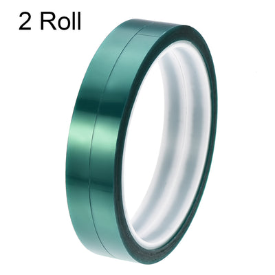 Harfington Uxcell 10mm PET Tape Green High Temperature Tape 33.0m/108.2ft 2 Roll