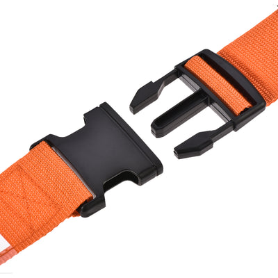 Harfington Uxcell Luggage Strap Suitcase Belt with Buckle Label, 2Mx5cm Adjustable PP Travel Bag Packing Accessory, Orange