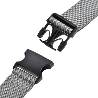 Harfington Uxcell Luggage Straps Suitcase Belts with 2 Buckles, 2Mx5cm Cross Adjustable PP Travel Packing Accessories, Gray 2Pcs