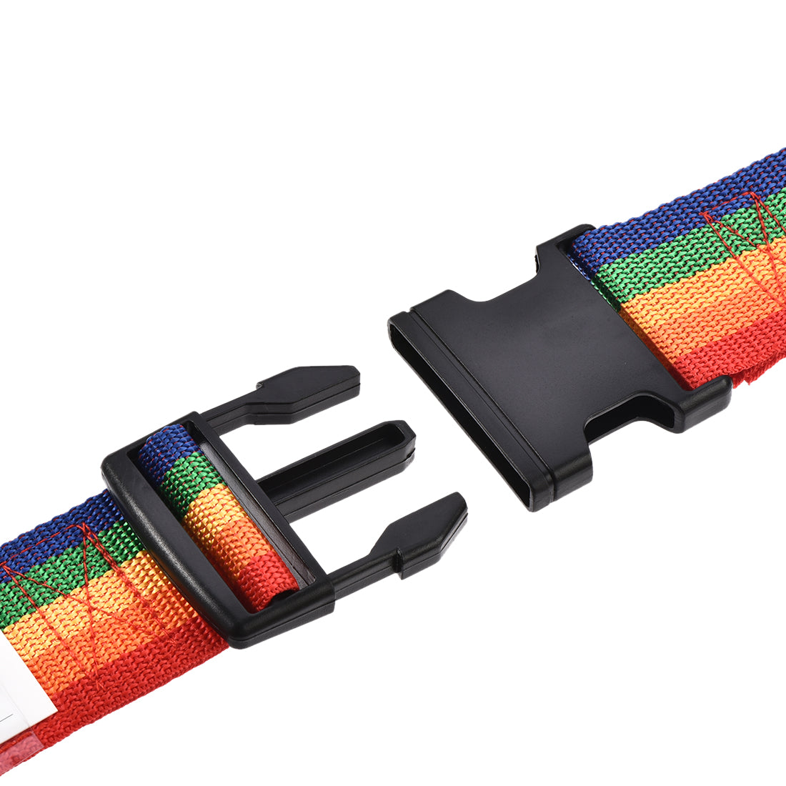 uxcell Uxcell Luggage Strap Suitcase Belt with Buckle, 4Mx5cm Cross Adjustable PP Travel Packing Accessory, Multi Color (Red Orange Yellow Green Blue)