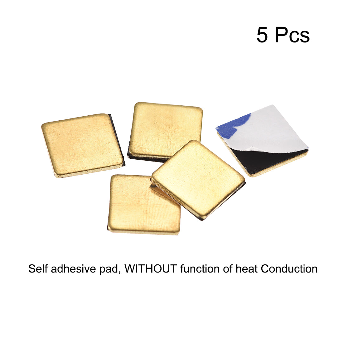 uxcell Uxcell Flat IC Chipset Thermal Copper Heatsink with Adhesive Pad for RPI,12x12x1mm 5pcs