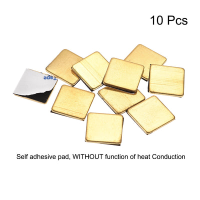 Harfington Uxcell Flat IC Chipset Thermal Copper Heatsink with Adhesive Pad for RPI,12x12x1mm 10pcs