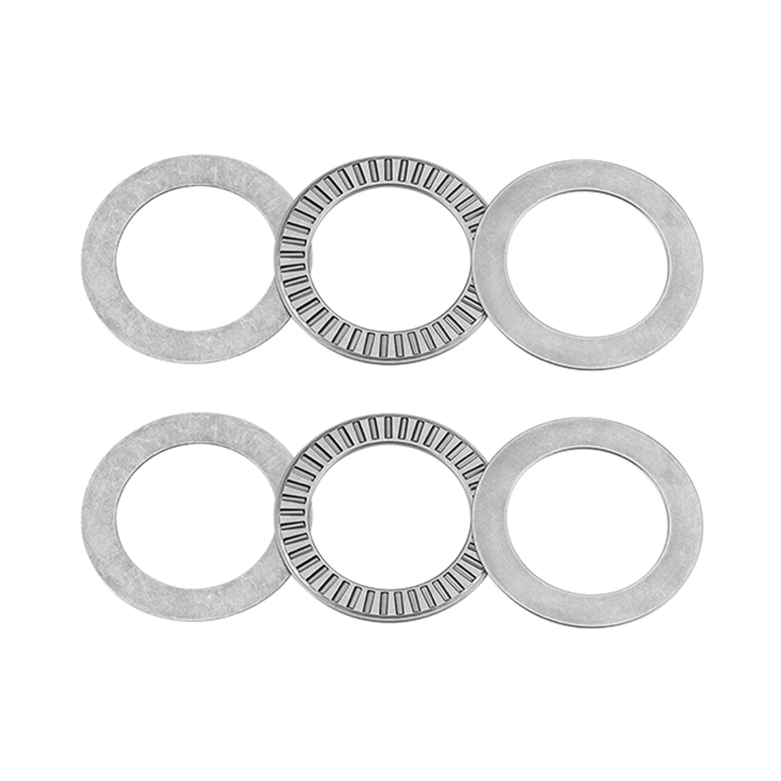 uxcell Uxcell Thrust Needle Roller Bearings with Washers Inch Size Chrome Steel