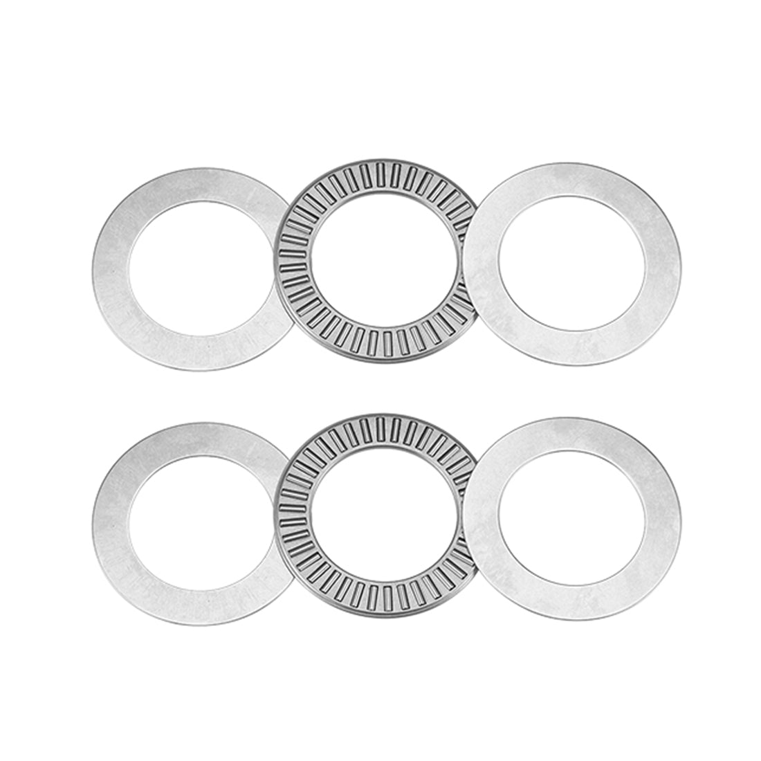 uxcell Uxcell Thrust Needle Roller Bearings with Washers Inch Size Chrome Steel