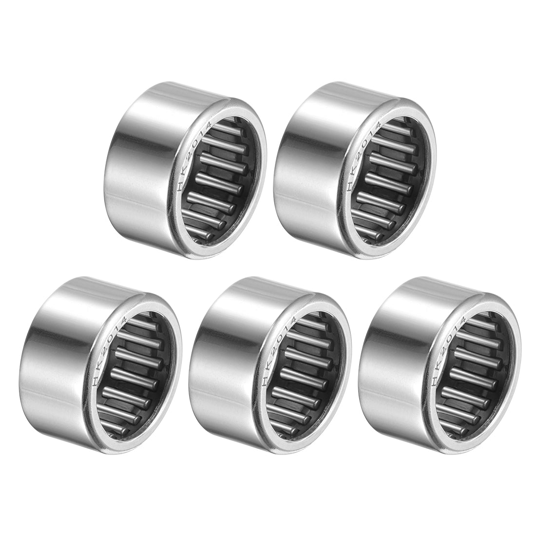 uxcell Uxcell Needle Roller Bearings, Open End Stamping Steel Drawn Cup, Metric