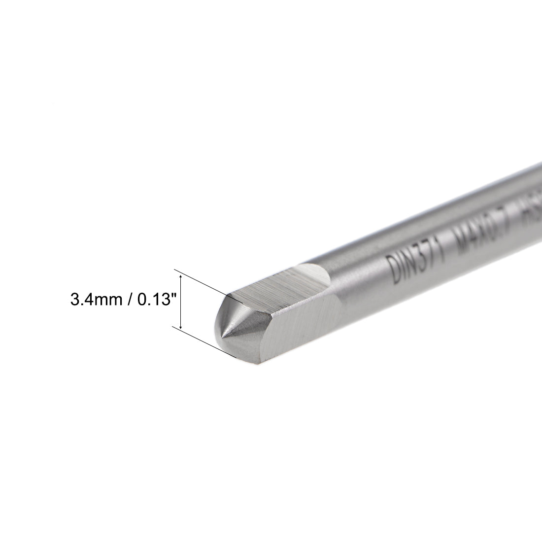 uxcell Uxcell M4 x 0.7 Spiral Point Threading Tap H2 Tolerance High Speed Steel Uncoated 2pcs