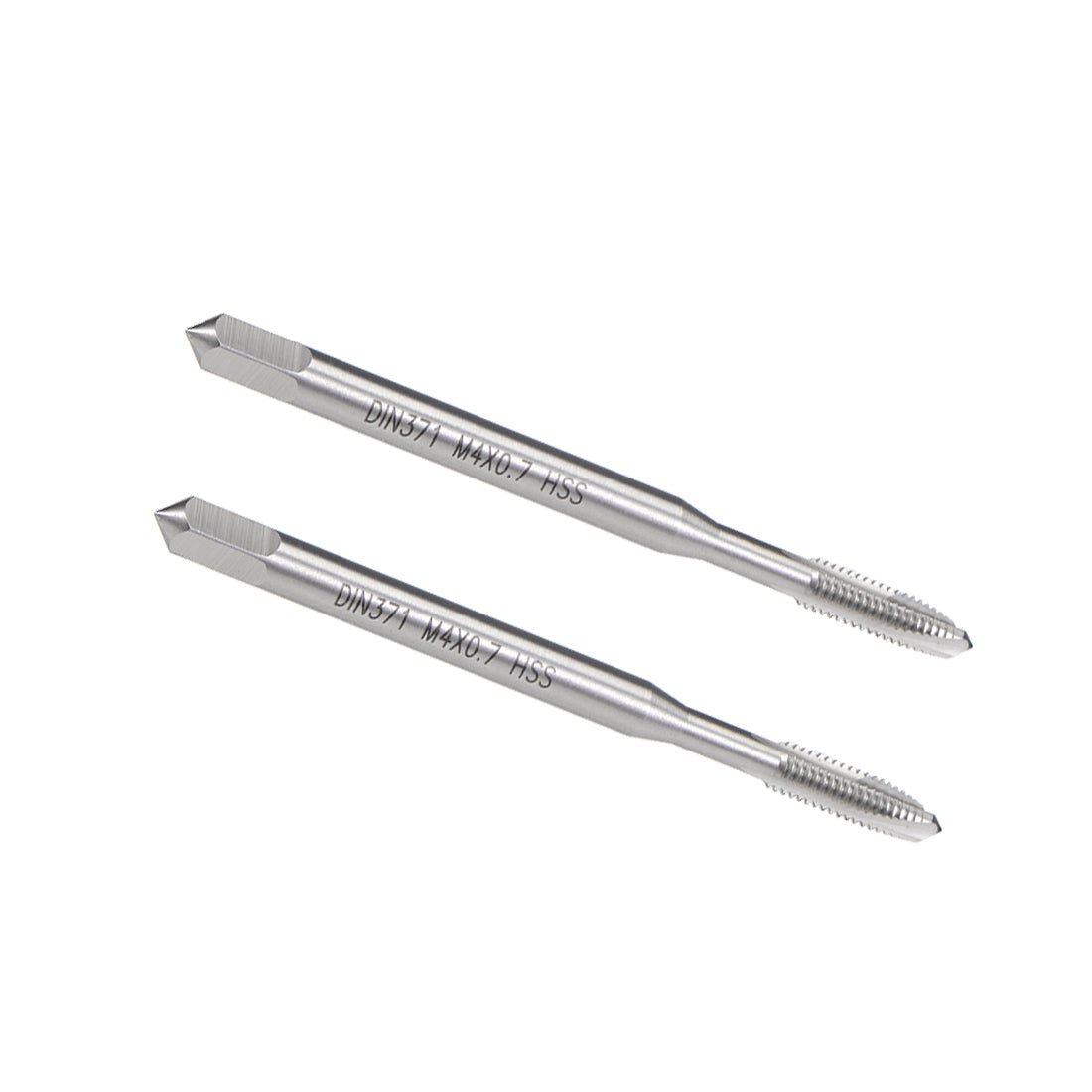 uxcell Uxcell M4 x 0.7 Spiral Point Threading Tap H2 Tolerance High Speed Steel Uncoated 2pcs