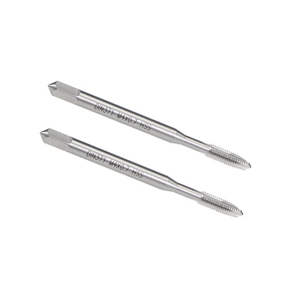 Harfington Uxcell M4 x 0.7 Spiral Point Threading Tap H2 Tolerance High Speed Steel Uncoated 2pcs