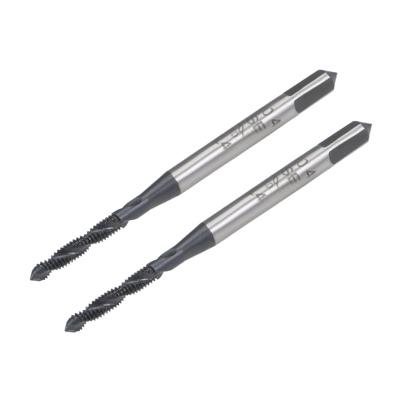 uxcell Uxcell M2 x 0.4 Spiral Flute Tap Metric Machine Thread Tap HSS Nitriding Coated 2pcs