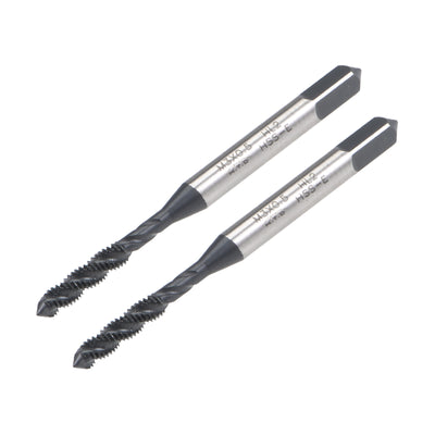 uxcell Uxcell M3 x 0.5 Spiral Flute Tap Metric Machine Thread Tap HSS Nitriding Coated 2pcs