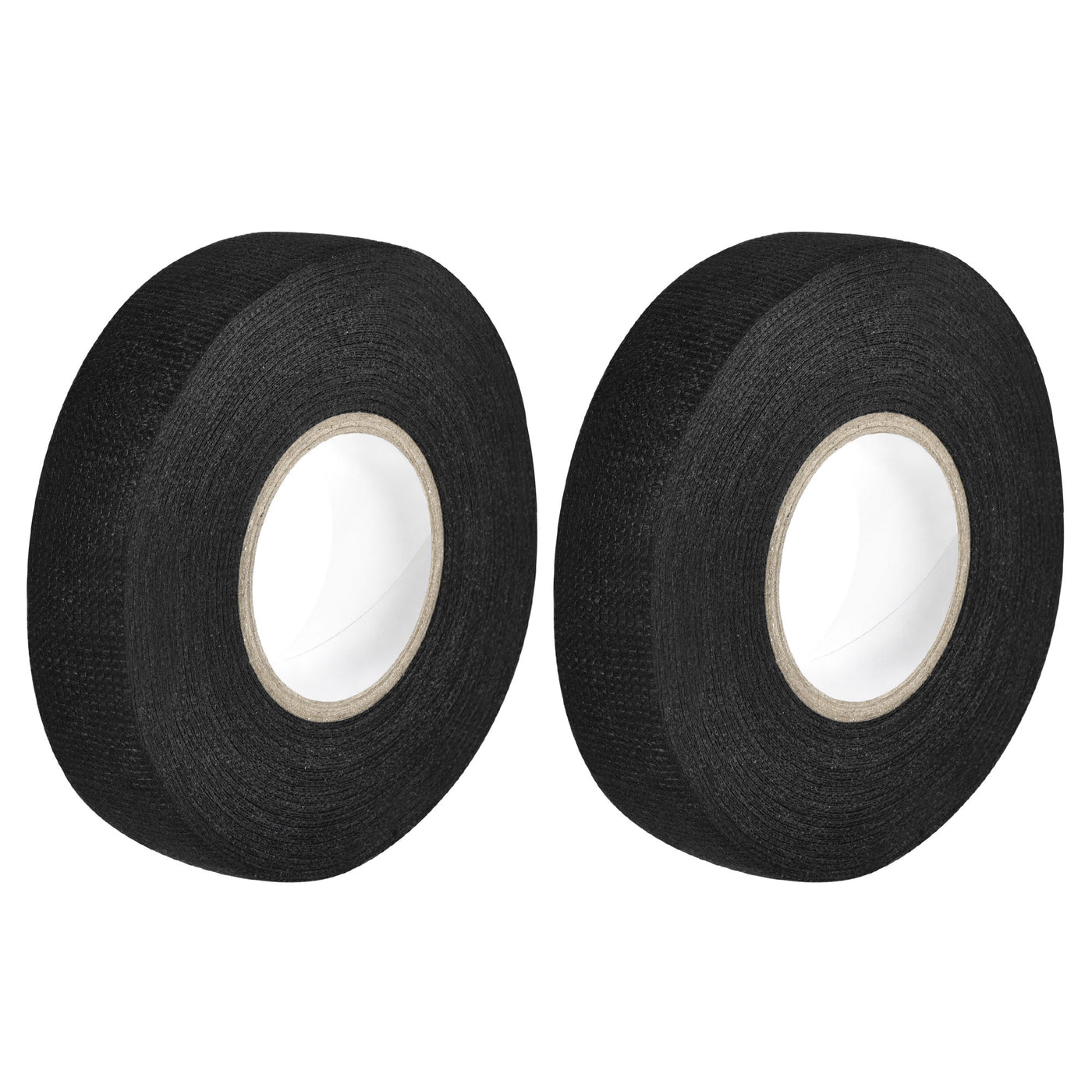 uxcell Uxcell Adhesive Cloth Fabric Tape Wire Harness Looms Single-Side 19mm x 15m Black 2 Pcs