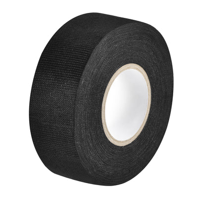 Harfington Uxcell Adhesive Cloth Fabric Tape Wire Harness Looms Single-Side 30mm x 15m Black