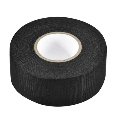 Harfington Uxcell Adhesive Cloth Fabric Tape Wire Harness Looms Single-Side 35mm x 15m Black