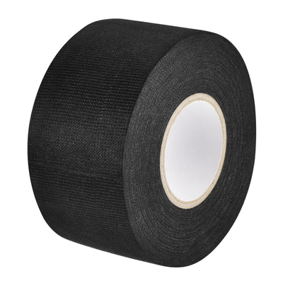 Harfington Uxcell Adhesive Cloth Fabric Tape Wire Harness Looms Single-Side 45mm x 15m Black