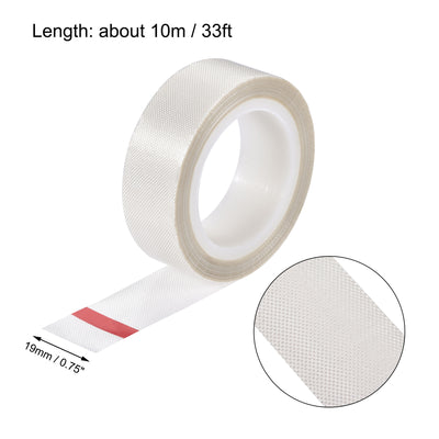 Harfington Uxcell Heat Resistant Tape High Temperature Adhesive Tape 19mm Width 10m Length White