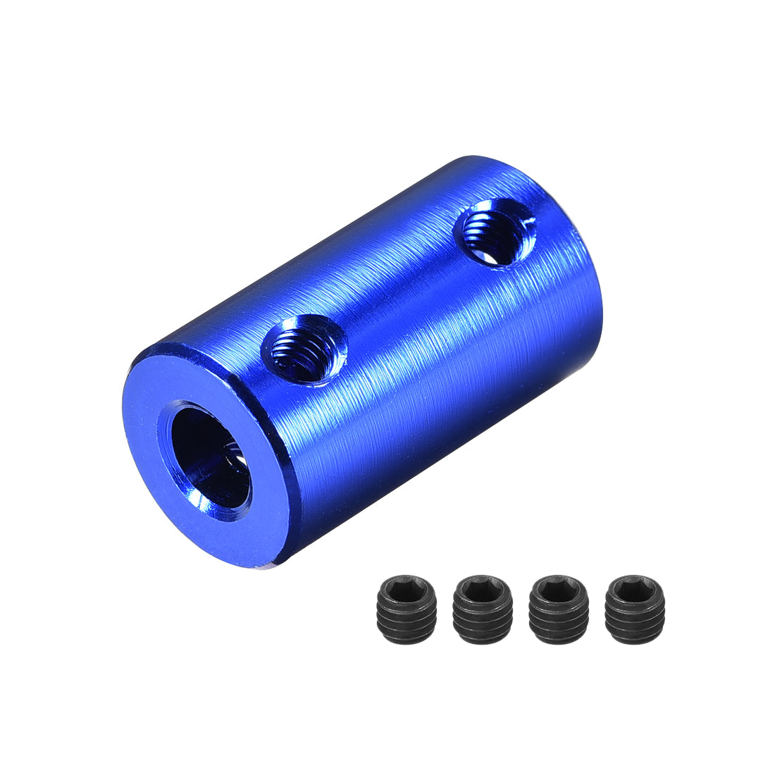 Sourcing Map 7mm To 8mm Bore Rigid Coupling Set Screw L25XD14 Aluminum Alloy ,Shaft Coupler Connector