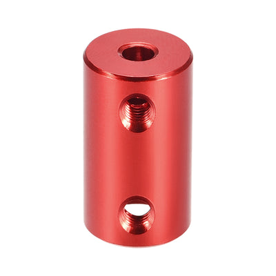 Harfington Uxcell 3mm to 6mm Bore Rigid Coupling 25mm Length 14mm Diameter Aluminum Alloy Shaft Coupler Connector Red