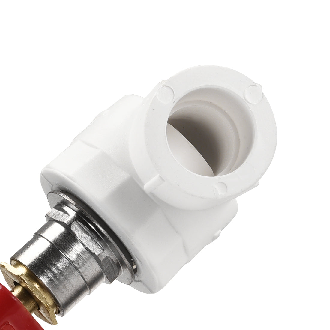 uxcell Uxcell Gate Valve Socket, 20mm Inner Diameter, for Control Water Flow, PPR White Red 2Pcs