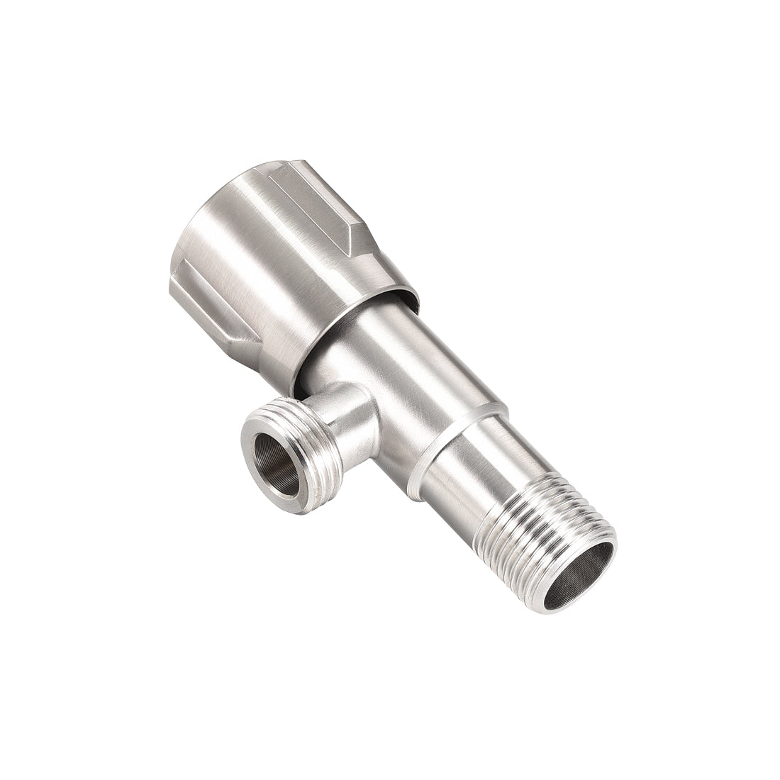 uxcell Uxcell Angle Valve Water Stop Valve G1/2 Male Thread 2 Ways Rotary 304 Stainless Steel