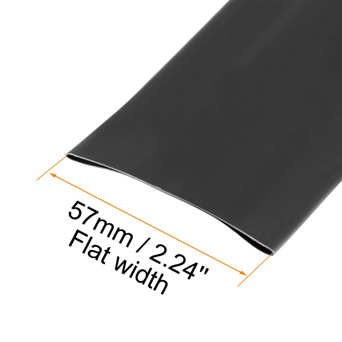 uxcell Uxcell Heat Shrink Tubing, 1-3/8"(35mm) Dia 57mm Flat Width 2:1 rate 1m - Black