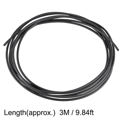 Harfington Uxcell Heat Shrink Tubing, 1/16"(1.6mm) Dia 3.65mm Flat Width 3:1 rate 10ft - Black